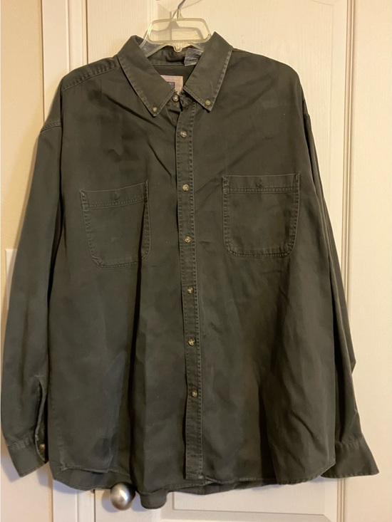 Faded Glory Other - Faded Glory Olive Green shirt with Red and Navy Label